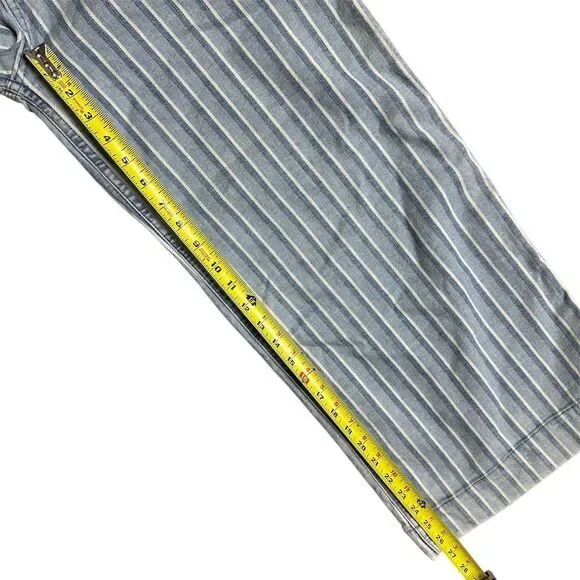 AG Adriano Goldschmied Women's Rosie High Waist Crop Wide Leg Jeans Sz 32 Stripe - Picture 12 of 13